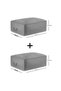 Set of 2 Gray Large Size under Base Sofa Bed Type Pillow Quilt Sweater Organizer Clothing Storage 62X46X22 - 8