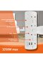 محول مقبس حائطي سريع الشحن بقوة 3250 واط مزود بـ 3 بطاريات 2 منفذ USB - 6