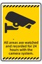 15X20Cm/Phosphorluc Composite/All Areas Security Camera Warning/V3-2