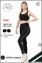 Women's Sports Team High Waist Leggings with Pad Bustier Sport Team High Waist Padded Bustier Black 3041 - 4