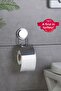 Magic Fix Toilet Paper Holder with Lid - Non-Marking Magic Adhesive