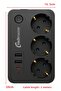 2 USB + Type-C Current and Child Protected Triple Square Socket 2Mt - 5