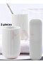 2Pcs Multipurpose Travel Size Toothbrush, Makeup Brush, Glasses, Shaver Carrying Case, Gray