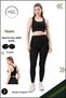 Women's Sports Suit High Waist Leggings Bustier with Pad Sport Team High Waist Padded Bustier Black - 4