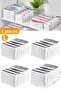 4 Pieces - Large 8-Compartment Drawer Cabinet Accordion White 27 X 35 X 17