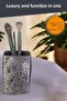 Makeup Organizer, Makeup Brush Holder, Makeup Brush Holder, Antique Silver Finish, Model 7 - 2
