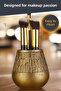 Makeup Organizer, Makeup Brush Holder, Makeup Brush Set, Gold Antique Finish, Model 3 - 5