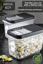 2-Piece 10 Lt Mega Label Powder Tablet Detergent Storage Box with Sliding Lid Bathroom Organizer Anthracite - 2