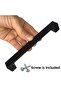 12 Pieces Bihter Flat Handle 128 mm Black Kitchen Handle Drawer Cabinet Door Handle Metal Furniture Cabinet K. - 3