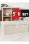 Multi-Purpose Box with Lid, Brown, 70X40X30, 5 Pieces.