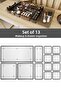 13-Drawer Drawer Organizer - Cosmetic Jewelry Makeup Organizer - Anthracite