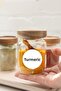 216 Pieces Washable Spice Pulses Nuts Plant Tea Coffee Nuts Jar Label 4x4cm