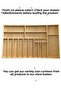 75X45 cm Ayfiwood Wooden Cutlery with Drawer Inside Dinnerware and Serving Utensils Organizer - 2
