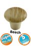 Furniture Button Hard Plastic Handle Beech Cabinet Kitchen Cupboard Drawer Door Handle Handle 5Pcs