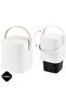 8 Liter Counter Top Kitchen Dustbin with Inner Bucket with Handle White