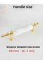 Porcelain Metal Furniture Handle Handle Cabinet Drawer Kitchen Child Handle Handle -Asos64Mm -Stk3291 - 5