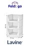 Lavine 3-Piece White Multi-Purpose Sliding Shelf Cabinet Organizer for Clothes and Home Accessories - 2