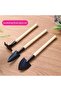 Wood color Gardening Tools Three-Piece Set Mini Garden Tools Multi-Function Shovel Harrow Shovel Hou