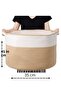 45X35 Jute Cotton Large Size Basket, Blanket, Toy Basket - 3