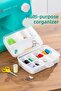 1192 12 Compartments Multi-Purpose Organizer Jewelry Buckle Makeup Ring Storage Box Fisherman Material Box White