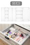 12 Pieces Transparent Design Modular Storage Container - Drawer Organizer, Bathroom Makeup Jewelry Organizer