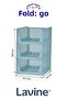 Lavine 3-Piece Baby Blue Multi-Purpose Sliding Cabinet Shelf Organizer for Clothes and Home Accessories - 2