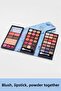 Blue Teddy Bear Patterned 3-Layer Wallet Shadow - Blush and Powder Set - 6