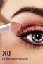 8-Piece Brick Color Brush with Pink Case Makeup Brush Set - 6