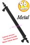 Handle-Drawer-Cabinet-Furniture Handle 1St Grade Metal 96mm (9.6cm) Glossy Black Oven Painted (15 Sets)