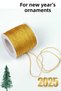 Christmas Tree Ornament String Glittered 10 Meters - 0.80 mm Glitter Parachute String Gold Color. 1. Quality