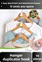 10 Pieces Multi-Purpose Hanger Multiplier Wardrobe Cabinet Organizer Hook Set Multiplexer