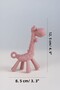 Pink Giraffe Silicone Teether - Baby and Animal Figures Toy Teether - 5