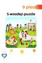 9 Piece Montessori Wooden Puzzle Set – Educational Play for Ages 2‑3 - 4
