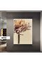 Amazing | Cream Dry Flower Model (Dried Flower) | Framed Tempered Glass Table Single Vertical