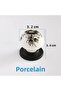 Rose Real Porcelain Button Handles Furniture Kitchen Cabinet Drawer Cupboard Door Handle Handle Black. - 4