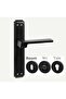Sofuoğlu Luxury Stainless Anka Mirrored Matte Black Bathroom WC Door Handle (Right) Aluminum / Steel - 3