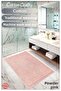 Cotton Woven Water Absorbent Bath Mat, Bathroom Carpet Victoria 80 X 150 cm Powder - 4