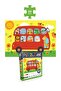 4-Piece Children's Puzzle - 50 P. Bus and Moon Animals and 100 P. Animal World Map and Planets - 2