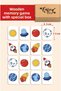 Space Themed Wooden Intelligence Cards Matching Game Memory Card Wooden Educational Puzzle Toy