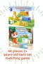 Matching Games Set of 2, 44 Pieces, 2 Years Old Numbers and Animals