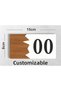 Horizontal Customizable Door NO Composite - Wooden Apartment - Apartment Hotel Office Door Number WHITE - 3