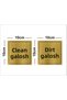 Clean Galoch Dirted Galoch Metal Lettering Gold Color with Adhesive on the Back (10cm X 10cm) - 2