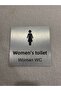 Metallica Silver Series Women's Wc Direction Sign - 2
