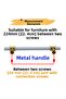 Furniture Kitchen Cabinet Drawer Cupboard Handles Lid Handle Handle White Gold 224 mm Metal Handle(22.4 cm - 2