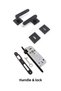 Sofuoğlu Barbaros Square Rosette Matte Black (Room Type) Door Handle & Black (Room Type) Door Lock