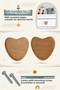 Heart Patterned Baby Kids Room Wooden Furniture Cabinet Drawer Handle (2 Pcs) - 4