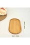 1 Bowl Oval Presentation Tray Bamboo Organizer and Oil Pot Base Food Plate - 4
