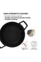 Stockpot with Glass Lid 3.9L, Non Stick Marble Coating Aluminum Stockpot 24x12cm (Black) - 5