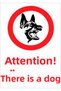 Caution Dog Sign A4 Size Colorful Pvc Coating Thick Material (21 X 30 cm) - 3