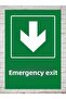 Emergency Exit Sign Board 24X34Cm Pvc